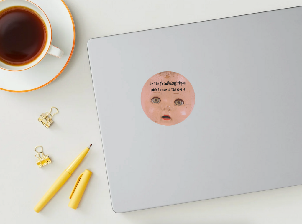 Feralore Babygirl Sticker (Round)