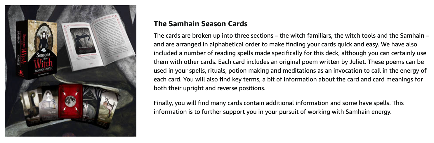 Seasons of the Witch: Samhain Oracle-(Used Deck, Great Condition)